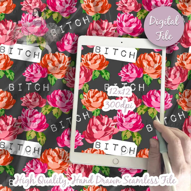 Bitchy Floral Seamless