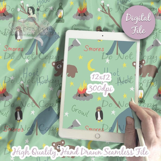 Camping Digital Paper