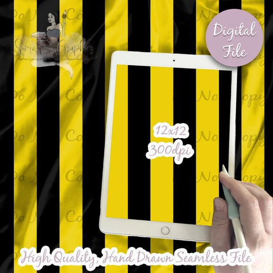 Black and Yellow Stripes Digital Paper