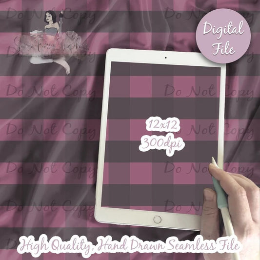 Buffalo Plaid Pink Digital Paper