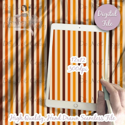 Bold Fun Autumn Stripes Digital Paper