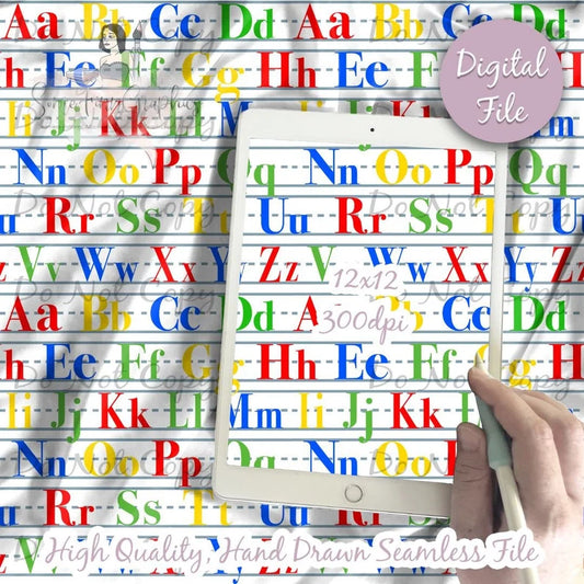 Alphabet Seamless 12x12 Digital Paper