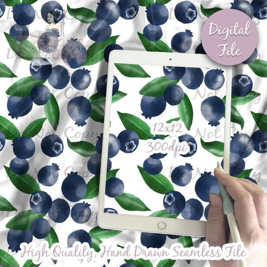 Blueberries Digital Paper