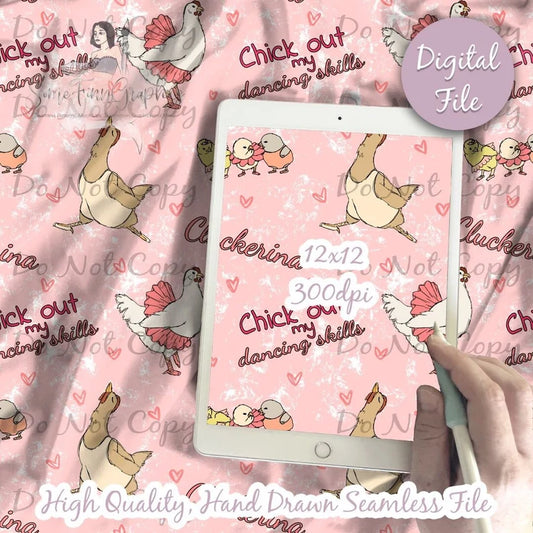 Ballet Chicken Digital Paper
