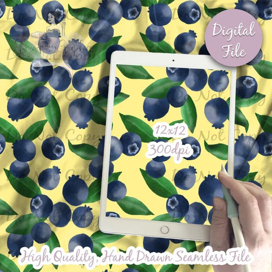Blueberries Digital Paper