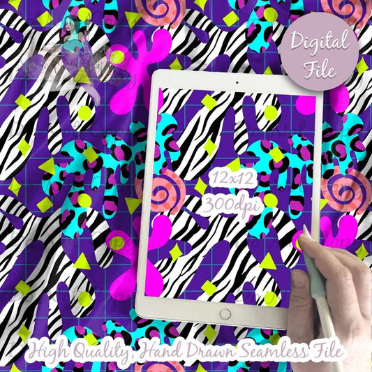 90's Abstract Strokes Seamless Design Pattern