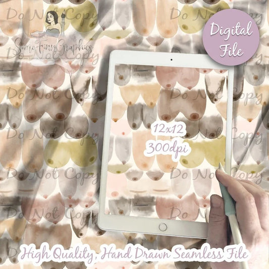 Breasts Seamless Pattern