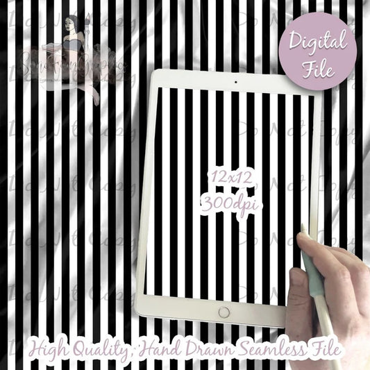 Black and White Stripes Digital Paper