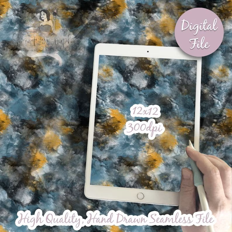 Aqua Grunge Paint Texture Seamless