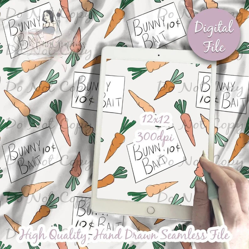 Bunny Bait Digital Paper