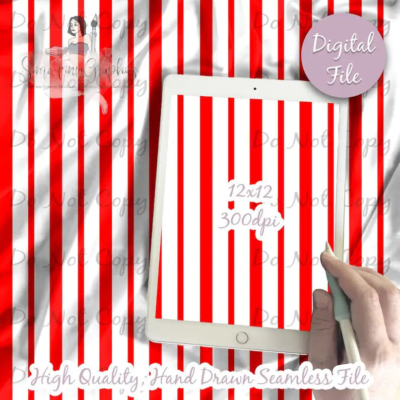 Candy cane Red Stripes Digital Paper