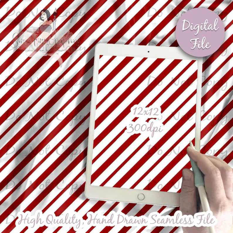 Candy cane Dark Red Stripes Digital Paper