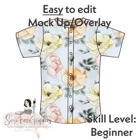 Button Up T-Shirt Mock-Up