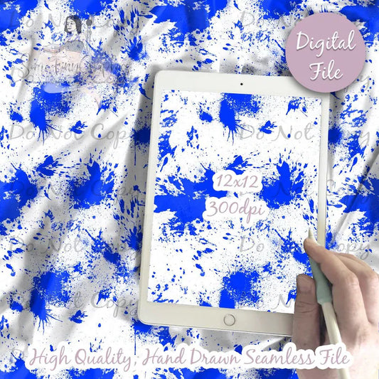 Blue Splatter Seamless
