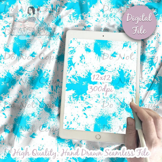 Blue Splatter Seamless