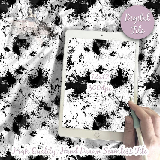 Black Splatter Seamless