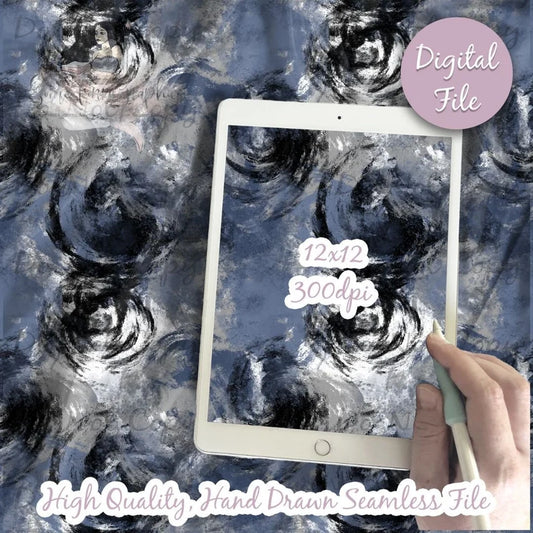 Blue Swirls Grunge Paint Texture Seamless