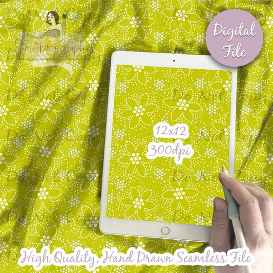 Bold Retro Floral Digital Paper