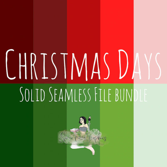 10 Christmas Days Solid Seamless Files Bundle Digital Paper
