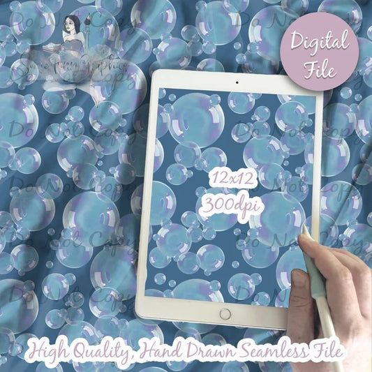 Blue Bubbles Seamless