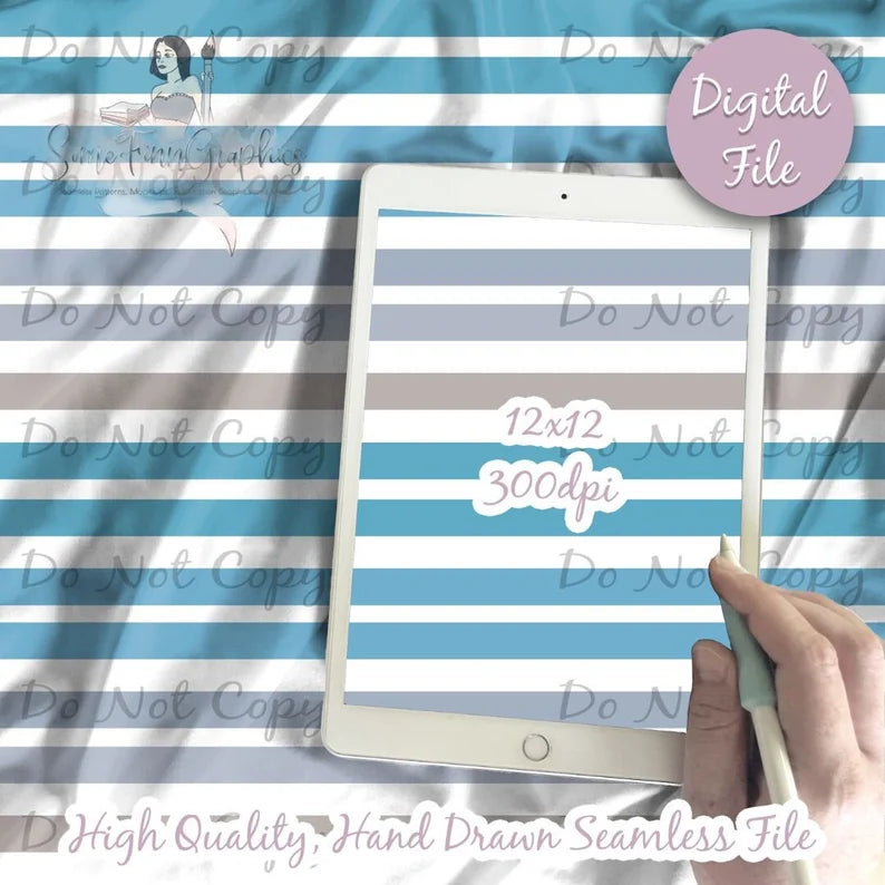 Blue Stripes Digital Paper