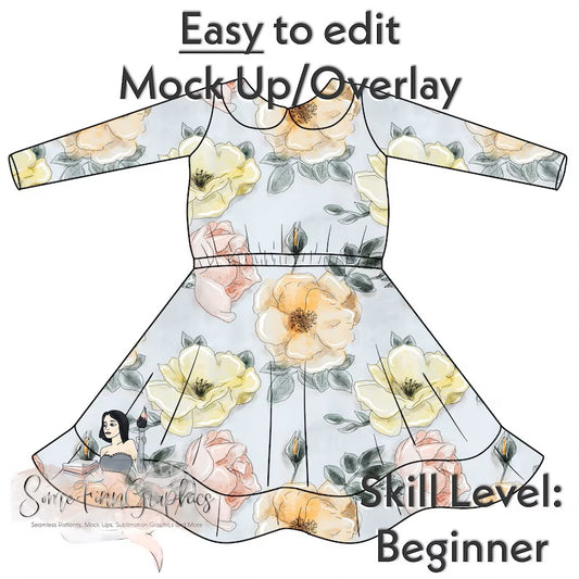 Collar Sleeveless Dress Mock-Up