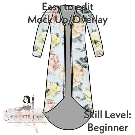 Cardigan High Low Duster Mock-Up