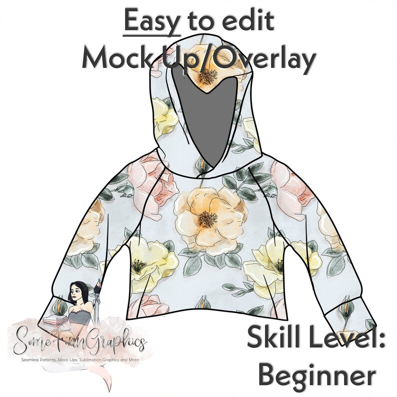 Cropped Hoodie Mock-Up