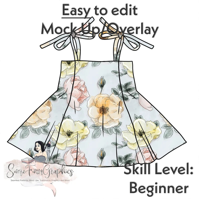 Dress Tie Shoulders Mock-Up