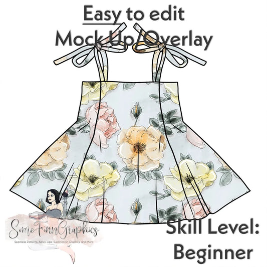 Dress Tie Shoulders Mock-Up