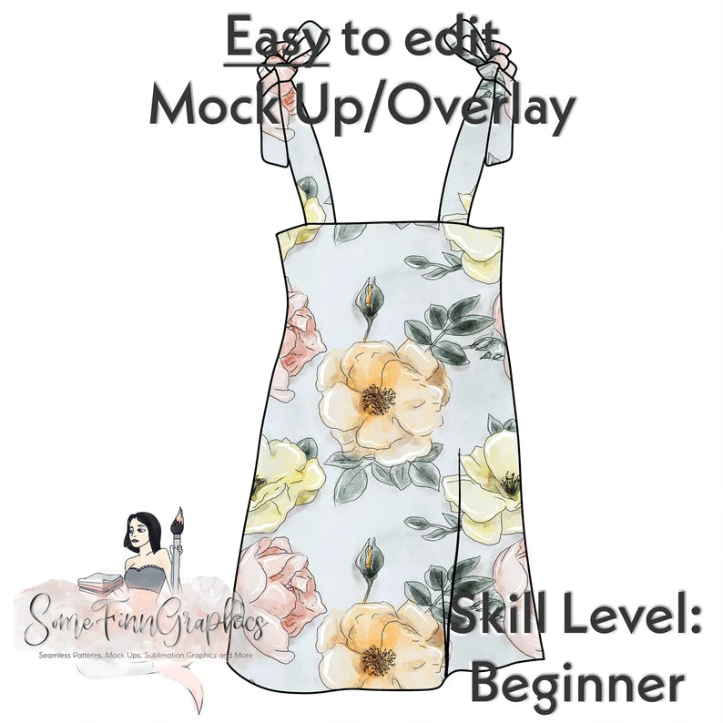 Dress Tie Shoulders Mock-Up