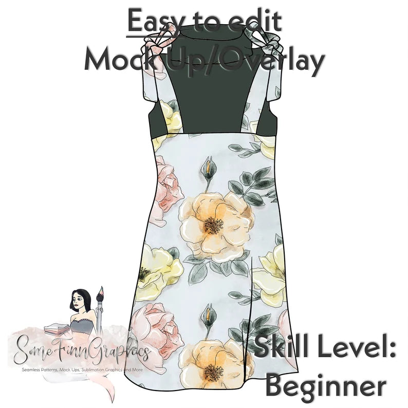 Dress Tie Shoulders Mock-Up