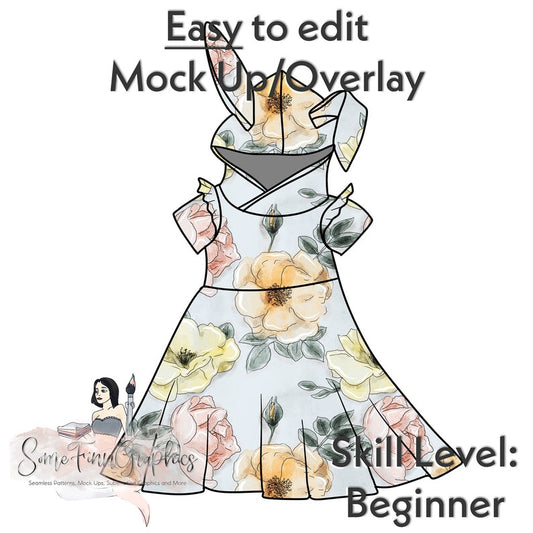 Bunny Hooded Short Sleeve GWM Dress Mock-Up