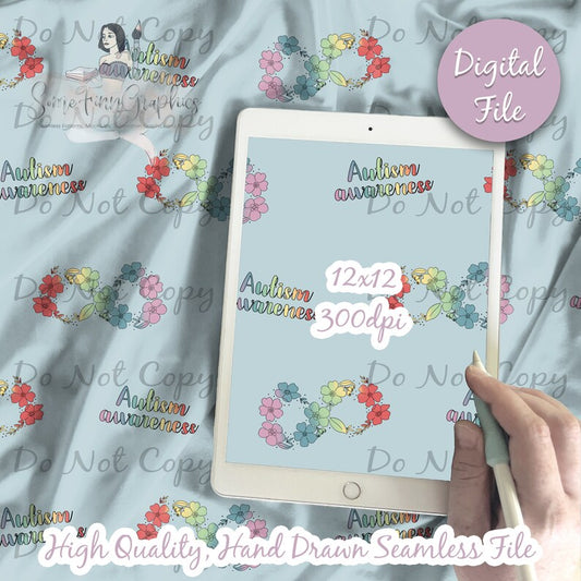 Autism Awareness Digital Paper Seamless
