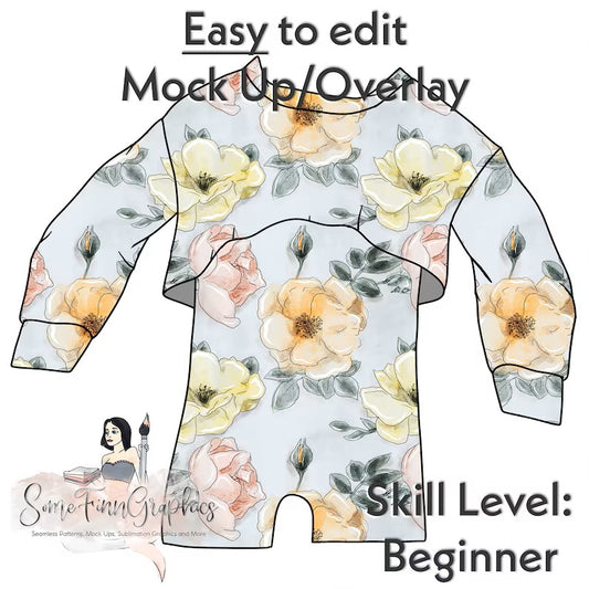 Cropped Hoodie leotard biker short Mock-Up