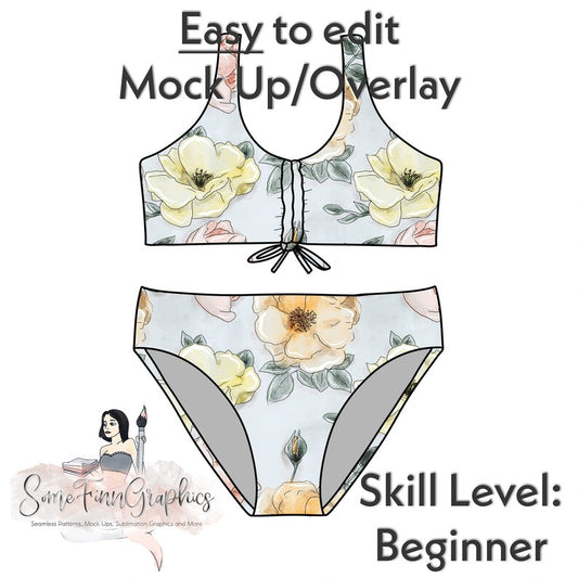 Cinch Knot Swimsuit Mock-Up