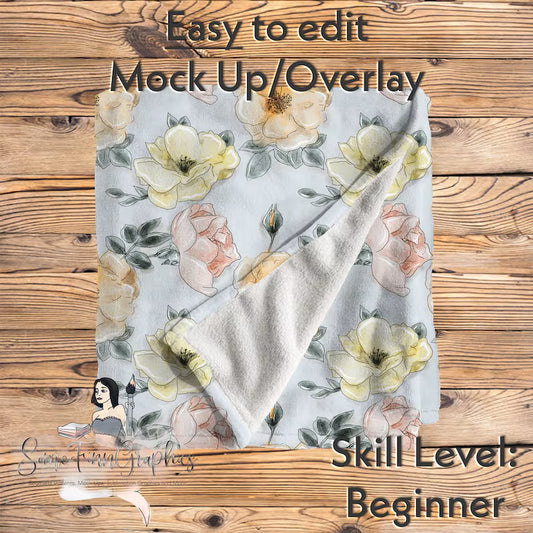 Folded Blanket Realistic Mock-Up