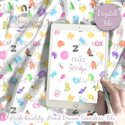 Alphabet Seamless 12x12 Digital Paper