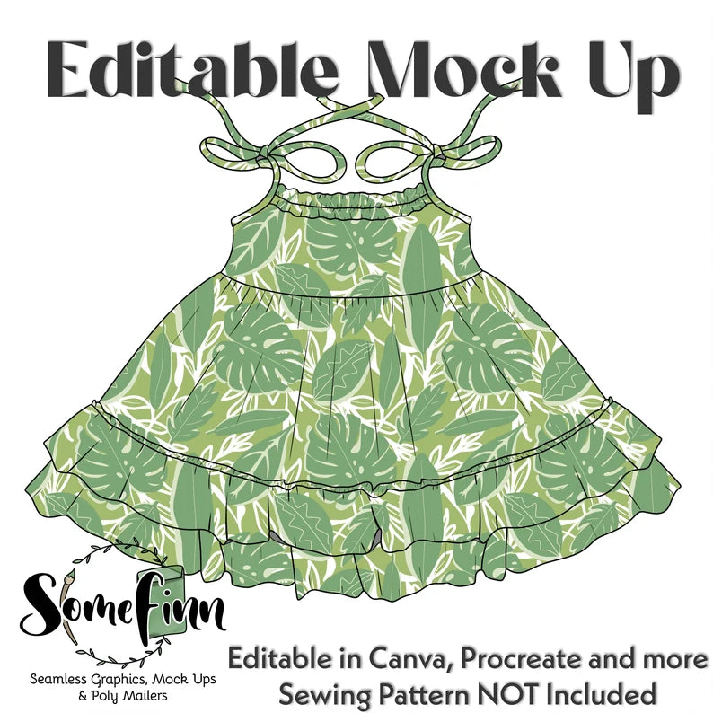 Dress Tie Shoulders Mock-Up