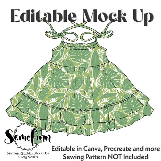 Dress Tie Shoulders Mock-Up
