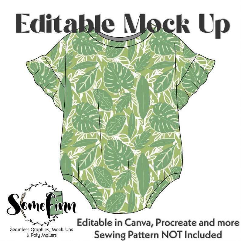 Flutter Tee Romper Mock-Up