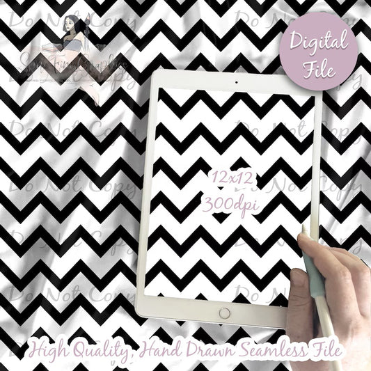 Black and White Chevron Stripes Seamless