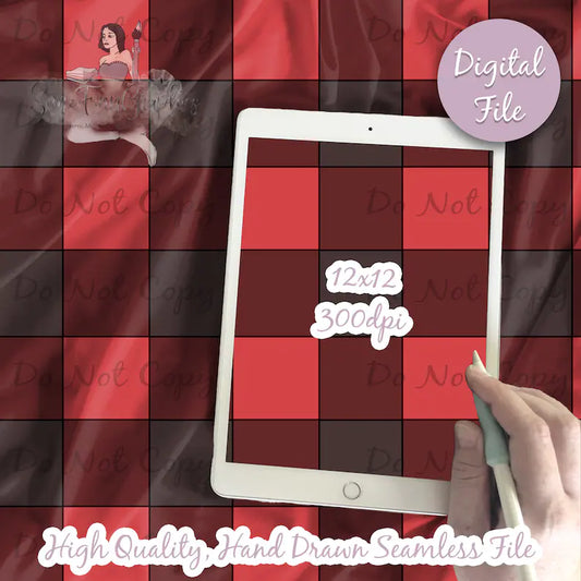 Buffalo Plaid Picnic Blanket Digital Paper