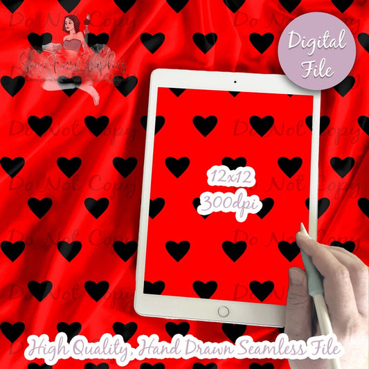 Black Heart Digital Paper
