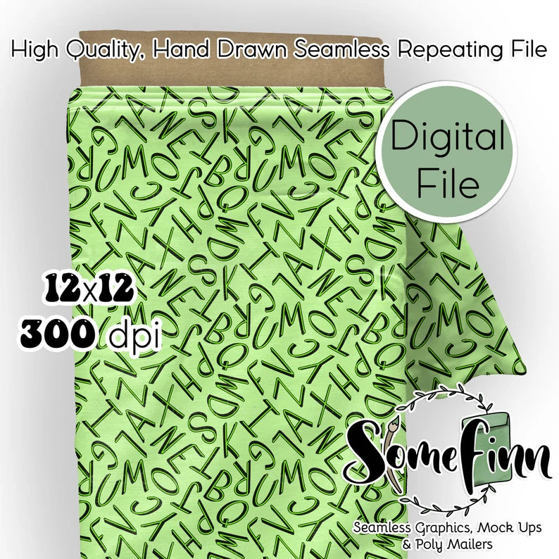 Alphabet Seamless 12x12 Digital Paper