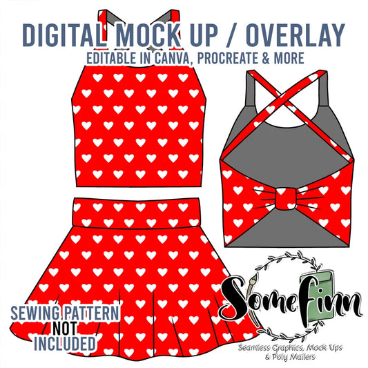 Bow Back Tank and Twirl Skirt Mock-Up
