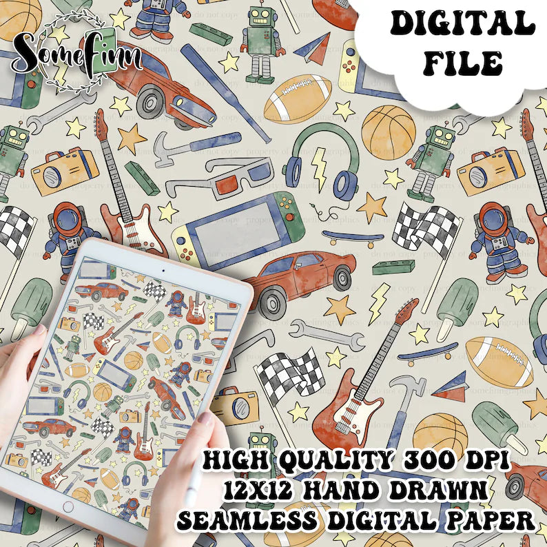 All Things BOY Digital Paper