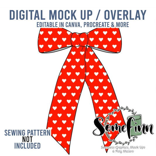 Bow with long tails Mock-Up
