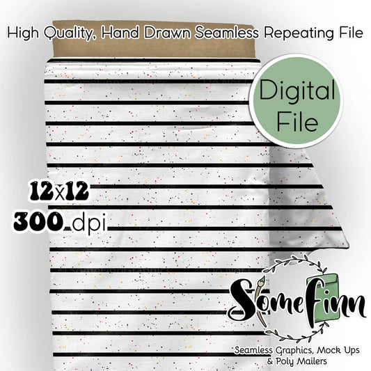 Black and White Stripes and speckles Digital Paper