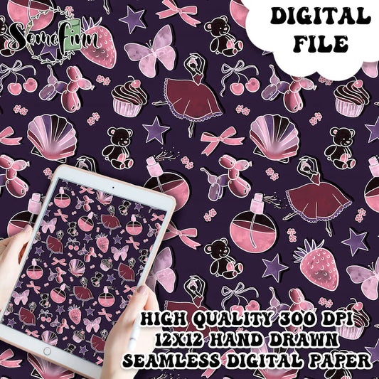 All Things GIRL Digital Paper